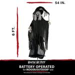 Talking Witch Prop with Rotating Body for Halloween