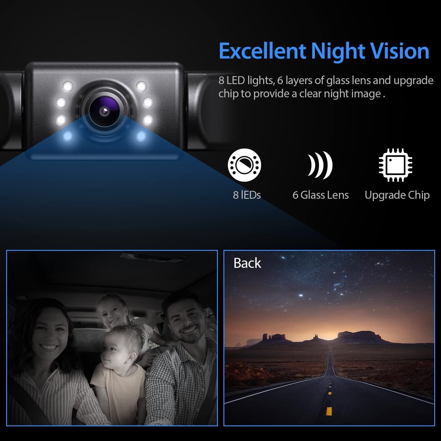 HD Night Vision Rear View Backup Camera