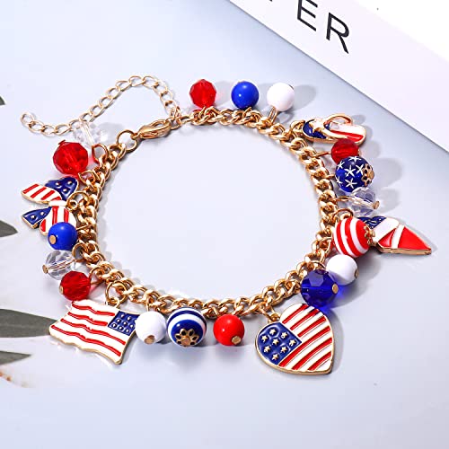 Patriotic Necklace & Earring Set for Women