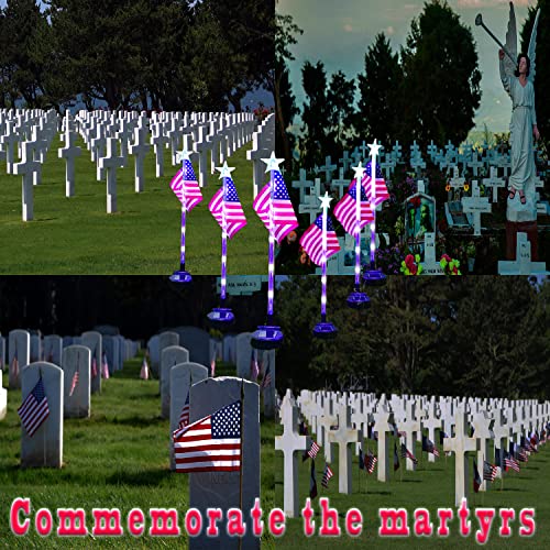 American Flag Solar Garden Lights for Independence Day