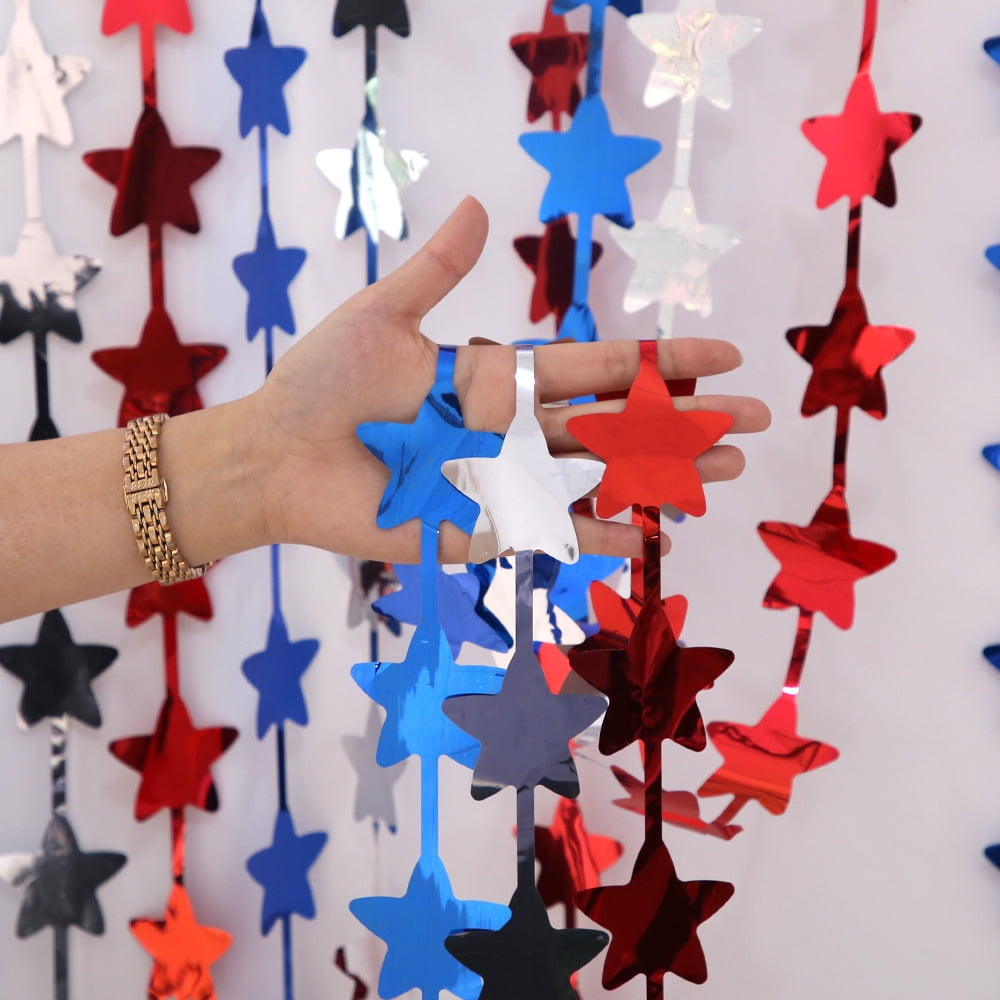 Multicolor Foil Curtains for 4th of July