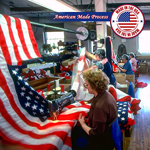 Luxury American Flag with Embroidered Star