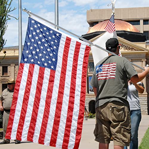 Luxury American Flag with Embroidered Star