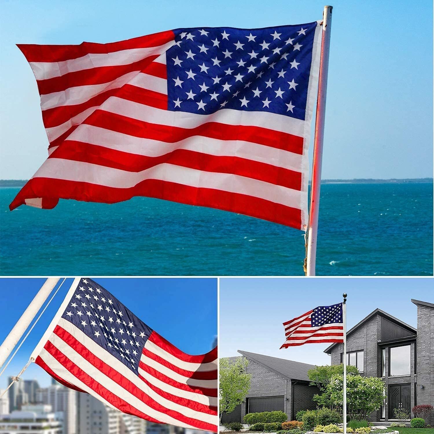 Double Sided 3-Ply Heavy Duty US Flag