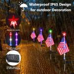 American Flag Solar Garden Lights for Independence Day