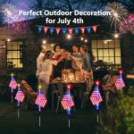American Flag Solar Garden Lights for Independence Day