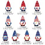 Patriotic Gnome Party Yard Decorations - 10 Pieces