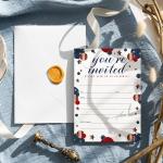 25 Pack Festive Stars Invitations for 4th July