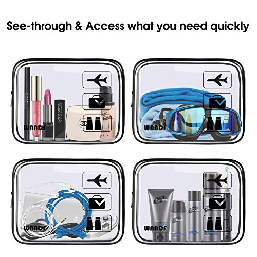 Clear TSA travel toiletry bags (2pcs)