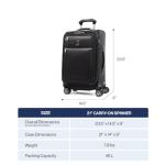 Elite 8-Wheel Softside Spinner Carry-On Luggage