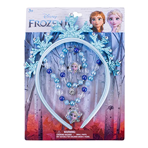 Frozen Princess Dress Up Jewelry Set - Elsa Tiara, Bracelet, Necklace