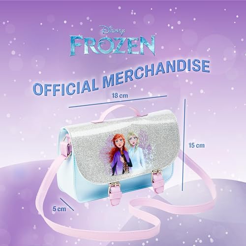 Disney Frozen Cross Body Bag - Adjustable Strap (Blue/Silver)