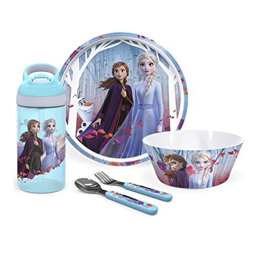 Disney Frozen 2 5-Piece Dinnerware Set - Kid-Friendly
