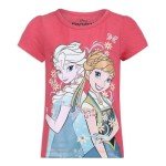 Disney Frozen Little Girls T-Shirt Pack, Off White/Turq/Coral