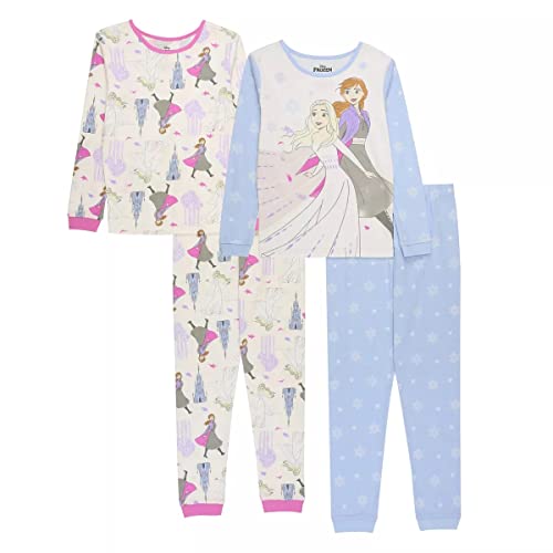 Frozen Fun Disney Girls' Snug Fit Pajamas, 8