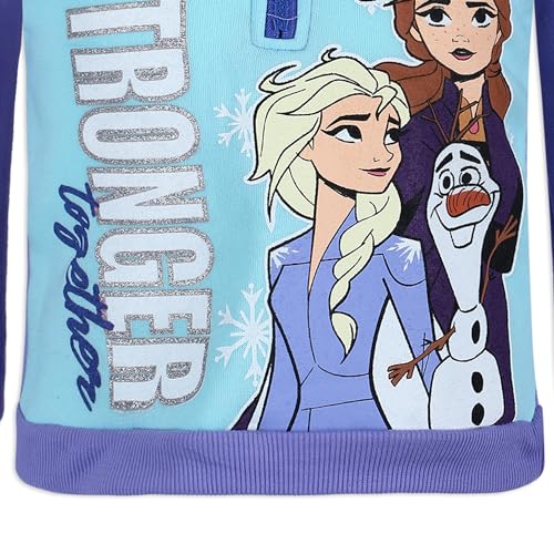 Disney Frozen Girls' Half Zip Hoodie - Purple