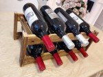 Stylish 8-Bottle Countertop Wine Rack in Pine