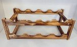 Stylish 8-Bottle Countertop Wine Rack in Pine