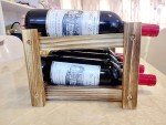 Stylish 8-Bottle Countertop Wine Rack in Pine