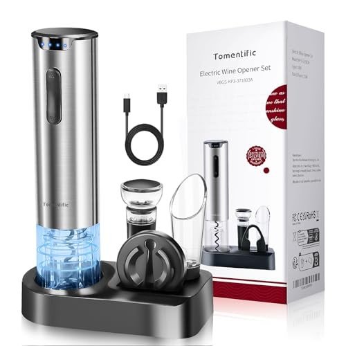 Electric Wine Opener Set with Stand and Accessories