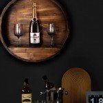 Rustic Oak Barrel Wine Rack and Decor