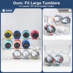3-Tier Stackable Organizer for Wine and Tumblers
