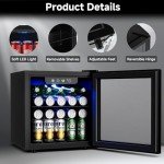 Feelfunn Mini Beverage Refrigerator - 12 Bottles, 50 Cans