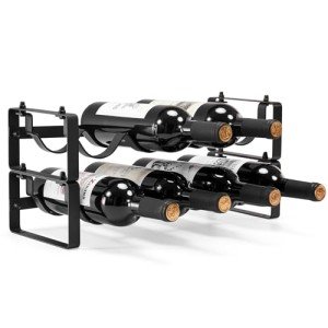 Sturdy Stackable Metal Wine Rack for Countertop