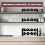 Sturdy Stackable Metal Wine Rack for Countertop