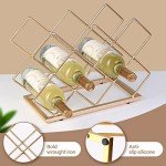 Modern Gold Metal 10-Bottle Wine Rack