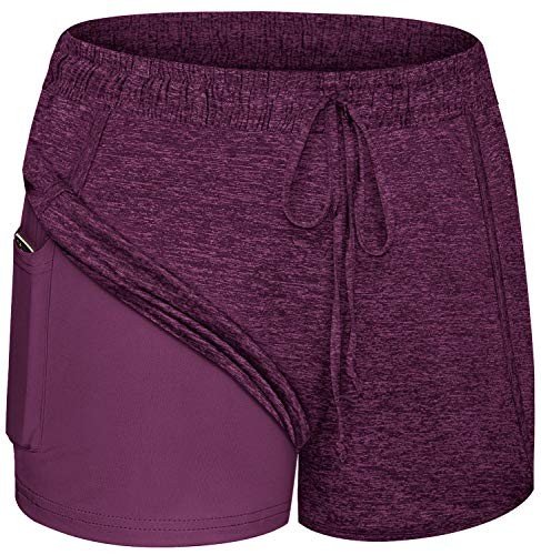 Wine-Inspired 2-in-1 Women's Workout Shorts