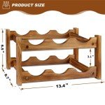 Stylish 6-Bottle Wood Wine Rack Organizer