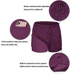 Wine-Inspired 2-in-1 Women's Workout Shorts