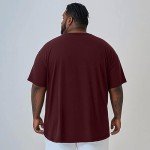 Big and Tall Cooling Workout T-Shirt in Wine Red