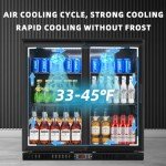 Double-Door Wine Cooler with Glass Sliding Doors