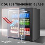 Double-Door Wine Cooler with Glass Sliding Doors