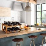 Stylish 6-Bottle Wood Wine Rack Organizer