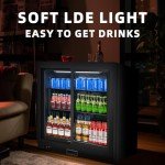Double-Door Wine Cooler with Glass Sliding Doors