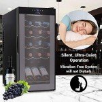 NutriChef Compact Mini Wine Cooler – 15 Bottles