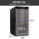 NutriChef Compact Mini Wine Cooler – 15 Bottles