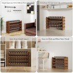 Elegant 36-Bottle Walnut Wine Rack by Bambloom
