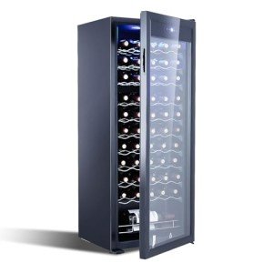 55-Bottle Wine and Beverage Cooler with Glass Door