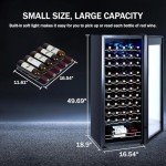 55-Bottle Wine and Beverage Cooler with Glass Door