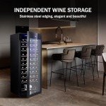55-Bottle Wine and Beverage Cooler with Glass Door