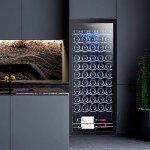 55-Bottle Wine and Beverage Cooler with Glass Door