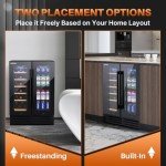 Dual Zone Wine and Beverage Cooler, 24 Inch