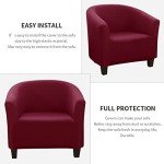 Wine Red Stretch Slipcover for Barrel Chairs
