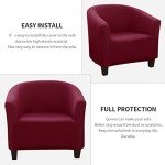 Wine Red Stretch Slipcover for Barrel Chairs