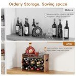 KLM 3-Tier Wooden Wine Rack for 12 Bottles