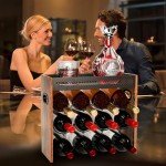 KLM 3-Tier Wooden Wine Rack for 12 Bottles